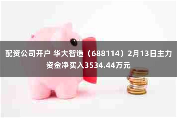 配资公司开户 华大智造（688114）2月13日主力资金净买入3534.44万元