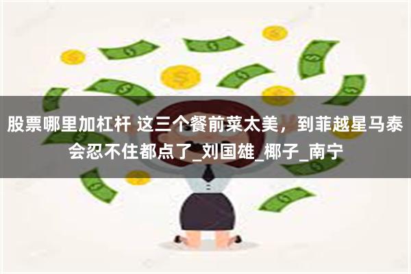股票哪里加杠杆 这三个餐前菜太美，到菲越星马泰会忍不住都点了_刘国雄_椰子_南宁